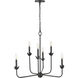 Freesia 6 Light 28 inch Matte Black Chandelier Ceiling Light